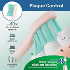 Brushmo Plaque Control Replacement Toothbrush Heads, Compatible with Philips Sonicare Click-on Electric Toothbrush Handles, 8 Standard Replacement Heads, Soft Dupont Bristles, BM928pk, Pink