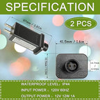 SIGANDG 12V 12W LED Transformer Replacement Class 2 Power Supply for Christmas String Light Inflatable Decorations LED Controller IP44 Waterproof Low Voltage