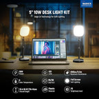 NEEWER Basics 2 Pack 5" Full Screen LED Ring Light with Stands for Desk Video Conference, 10W Bi Color Edge Lit Computer Laptop Webcam Zoom Calls Lighting Streaming Phone Recording, CRI95, NL10