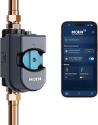 Moen Flo Smart Water Monitor and Automatic Shutoff Sensor, Wi-Fi Connected Water Leak Detector for 1-Inch Diameter Pipe, 900-006