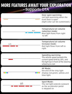MAIMEIMI Ambient Light with Blind Spot Warning LED Compatible for Tesla Model Y (2020-2024) & 3 (2021-2023) AMD Interior Lights Strip for Tesla Custom Color Modes Neon Light Kit Plug-and-Play