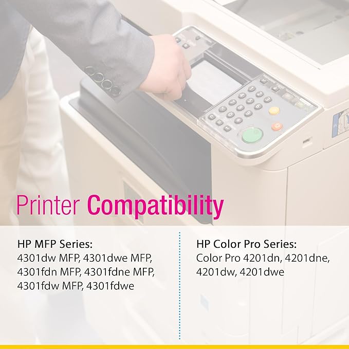 CS Replacement Compatible with HP 4201dwe Toner Cartridge W2100A to use with Color Pro 4201dn 4201dne 4201dw 4201dwe MFP 4301dw MFP 4301fdwe (Black, 2-Pack)