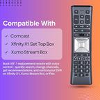 2 Pack XR11 Xfinity Remote Control Replacement – Universal IR/RF Remote for Cox & Comcast, Easy Pairing, Voice Search, Backlit Keys, Compatible with X1, XG1, Xi3 Cable Boxes/DVR Receivers