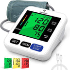 Panacare Blood Pressure Machine, Automatic Upper Arm Blood Pressure Monitor for Home use, 2x99 Readout and BP Cuff, 3.4" 3-Color Backlit Screen, Adjustable Large Cuff (8 to 16 inches), Black