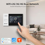 LWOHSI Alarm Systems with 4.3" Large Fulltouch Screen,4G SMS/Tuya APP Alert,Wireless Home Security Alarm Kits,Door Alarm Sensors,120db Siren,Remote,Work with Alexa and Google for Villa,Apartment