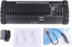 DMX512 DJ Controller 384CH DMX Cotroller Use for Program Editing of Bar Club Live Lights Show Support 30 Banks 8 Scenes 24 Fixtures Stage Lighting Console