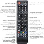 BN59-01301A Universal Replacement Remote Control Compatible with Samsung Smart TVs, LED, LCD, HDTV, 3D TVs(Updated from BN59-01199F/BN59-01289A)