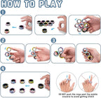 9Pcs Magnetic Rings Fidget Toys Adult Set, Idea ADHD Fidget Stress Toy Pack,Fidget Spinner Rings for Anxiety Relief Therapy Toys for Boy and Girl Ages 8-13,Teens Gift Easter Basket Stuffers