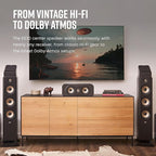 Polk Signature Elite ES30 Center Channel Speaker, Home Theater Speakers, Hi-Res Audio Certified, Dolby Atmos & DTS:X Compatible, 1" Tweeter & Two 5.25" Woofers, Dual Power Port Bass, Stunning Black