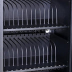45-Bay Mobile Charging Cart with Keyed Lock, Steel Laptop & Tablet Charging Cabinet with Cable Management, Rolling Power Station for Classroom, Office, School, Library
