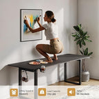 ONBRILL Standing Desk, 63x30 Inches Rectangle Stand Up Desk with 4 Legs, Dual Motor and Memory Controller, Adjustable Height from 28-46 Inches for Home and Computer Workstation, Black