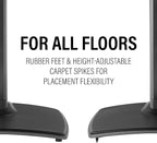 Sanus Speaker Stand for Sonos Era 100 Speakers - Height Adjustable Single Stand w/Easy 3 Step Install - Includes Rubber Feet & Carpet Spikes - Black