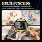 10 PCS Chakra Tuning Fork for Healing, Multi-Color Weighted Tuning Forks, Aluminum Alloy Tuning Forks with Activator & Feet (126.22-432Hz) for DNA Healing, Sound Therapy