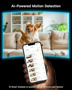 ARENTI 5G Indoor Security Camera, 4MP Pet Camera with Speaker for Dog/Cat, Baby Monitor with Phone App, Dual-Band WiFi, Auto Tracking, Super Night Vision, 2-Way Talk, 64G Local Storage (P2Q 64G)