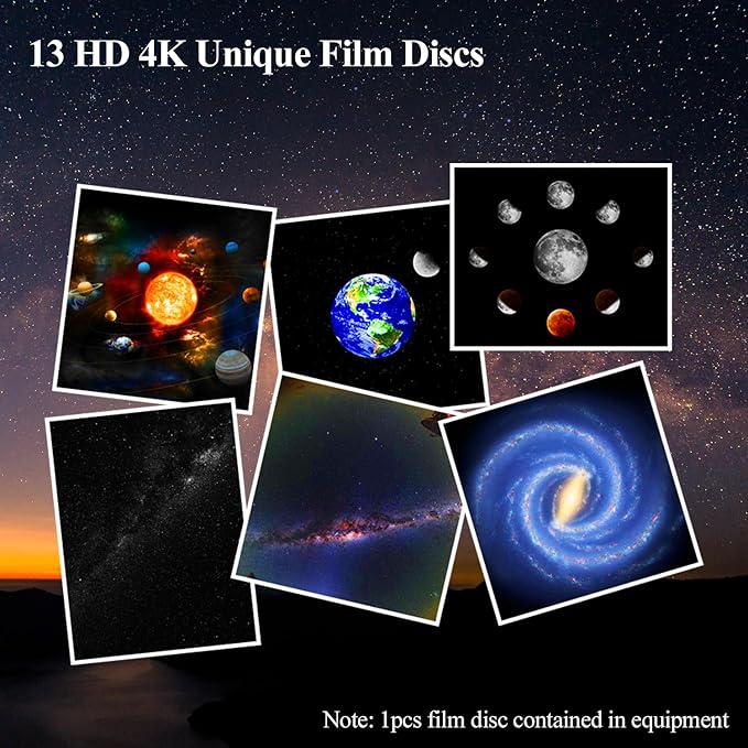 Star Projector, Galaxy Projector for Bedroom, Planetarium Projector Night Light with 13 Slide Discs & 360° Rotation, Space Projector for Kids Adults
