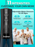 Portable Water Flosser for Teeth Pick - 4 Modes & 5 Tips, 300ML Cordless Design for Home Travel, IPX7 Waterproof, Rechargeable for Ultimate Clean, Ideal for Sensitive Gums and Braces BPA-Free