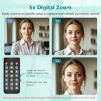 4K Webcam for PC, Ultra HD 4K 12MP Webcam with Dual Noise-Reducing Mics, PDAF Autofocus, Streaming Camera for PC, Mac, Laptop, 81° FOV, Ideal for High-end Business Meeting with Skype, Teams, Zoom