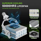 OPENLUX LED Shoebox Retrofit Kit 240W 34800LM E39 Mogul Base ETL DLC Listed 5000K Retrofit Light for Parking Lot Lights Tennis Court LED Module AC100-277V