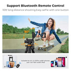 K&F CONCEPT Camera Tripod, 75" Lightweight Portable Travel Outdoor DSLR Tripods for Camera Phone Video Recording Tripod Stand, Cellphone Clip for Smartphone Live Streaming Vlog, Dark Grey