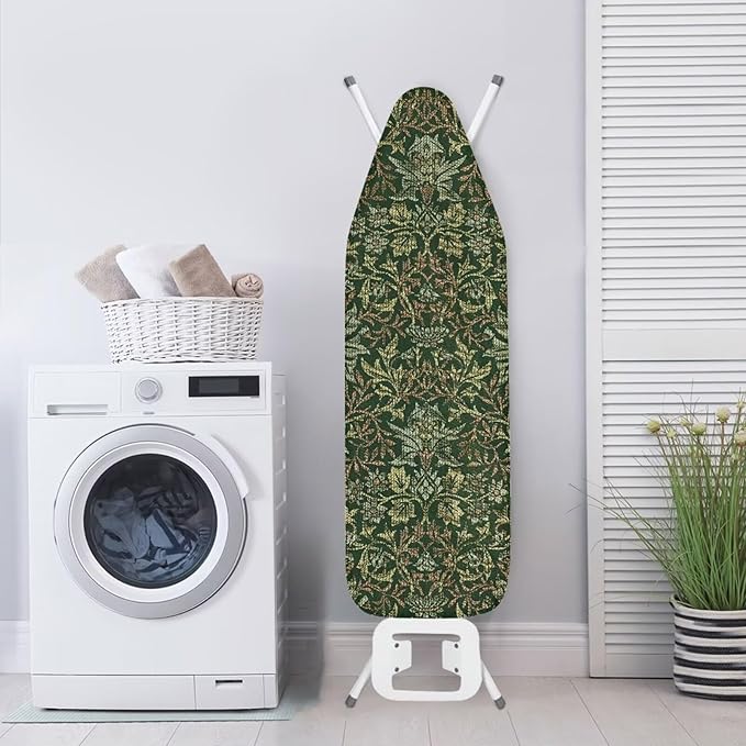 ZCFYGDX Breathable Ironing Board Cover Decor, Resist Scorching & Staining, 14x45 Wear & Soil Resistant Covers, Elastic Edges,3 Fasteners,Anti-Scorch Polyester Fabrics William Morris Prints