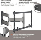 Vogel's TVM 5645 Full-Motion Ultra-Thin TV Wall Bracket for 40-77 inch TVs, Max. 99 lbs, Swivels up to 180°, Full-Motion TV Mount max. VESA 600x400