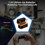 XTAR aa Rechargeable Batteries with Charger LC12 Lithium Double a Batteries 1.5V 3600mWh AA 1200mWh AAA Kit (Charger+8AA+4AAA)