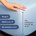 King Size 4 Piece Sheet Set - Comfy Breathable & Cooling Bed Sheets Set - Hotel Luxury Bedding for Women, Men, Kids, Teens, Boys & Girls - Deep Pockets, Soft and Wrinkle Free - Oeko-Tex - Light Blue