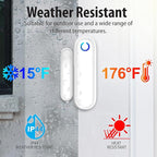 Fosmon WaveLink Wireless Door Chime with 500 Feet Range, 58 Tunes, 5 Volume Levels & LED Indicators for Home/Business/Office (1 Receiver + 2 Sensors)