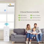 Replacement Remote for Roller Blinds - 5-Channel Compatible with Rollerhouses ERB22/ERB25/EY1612/EY2512 Motors - NOT Universal (Verify Your Original Controller Before Purchase)