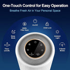 Jafanda Air Purifiers for Home Bedroom Coverage 450 sqft, 23 dB Air Cleaner with Brushless Motor, Effectively Remove Pollen Dust and Odor to Prevent Seasonal Air Diseases, Night Light