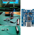 Gebildet 10pcs TP4056 Type-C Input Interface USB 5V 1A 18650 Lithium Battery Charger Module Charging Board with Dual Protection Function