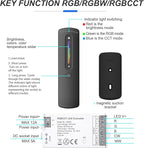 2.4GHz RF RGBW LED Strip Controller Remote Kit, Wireless Remote & Tuya Controller Dimmer with Group Control Adjust Brightness/Color Touch Slide for PWM 5Pin COB LED Strip Light DC5V DC12V DC24V