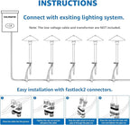SUNVIE RGBW Low Voltage Pathway Lights 3W Color Changing Landscape Lights 12-24V Multi-Color Path Lights Waterproof for Yard Garden Walkway Holiday Landscape Path Lighting ETL Listed Cord, 4 Pack