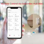 SwitchBot Smart Switch Pusher with Remote - No Wiring, Control with APP, Timer and Bluetooth Remote, Add SwitchBot Hub Mini to Make it Compatible with Alexa, Google Home, IFTTT (White)