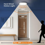 Matane Motion Sensor LED Ceiling Light with Remote, 12 Inch Wired Flush Mount Light 3000K 4000K 5000K, 2400LM Dimmable Motion Sensor Light Indoor for Closet Hallway Laundry Stairs Black New Version
