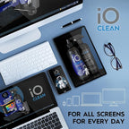Screen Cleaner Spray (16oz + mini Cleaner) – Best Large Cleaning Kit for LCD LED OLED TV, Smartphone, iPad, Laptop, Touchscreen, Computer Monitor, Electronic Devices, Microfiber Cloth and 2 Nozzles