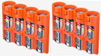 AA Battery Storage Caddy by Storacell (2 Pack), Orange, Holds 4 Batteries (Not Included)