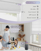 Graywind Smart Roman Shades Compatible with Alexa Google WiFi Hardwired Automatic Blind Remote Light Filtering Plain Fold Soft Roman Window Shades for Windows Doors, Custom Size (Matelasse White)