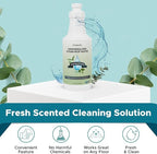 Steam & Go Demineralized Water for Steam Cleaner, PVC-Free Floor Cleaner Liquid Compatible With Any Steam Mop, Ready-to-Use Multisurface Cleaner, Scented, Eucalyptus Mint, 32 oz, Pack of 18