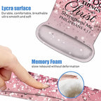 Ergonomic Mouse Pad Wrist Support and Keyboard Wrist Rest Set with Coasters, Non-Slip PU Base, Easy Typing & Pain Relief, Perfect for Home Office Working Studying, Bible Verse Philippians 4:13