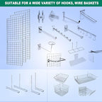 7RiversART Grid Wall Commercial Grade Grid Panels Heavy Duty Panel for Retail Display Wall 2' W x 5' H, Black (Pack of 4) Easily Portable