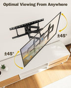 Mounting Dream UL Listed Full Motion TV Wall Mount for Most 42-84'' TVs, TV Mount with Premium Ball Bearing Design for Smooth Extension and Swivel, Max VESA 600x400mm, 100LBS, Up to 24'' Wood Stud
