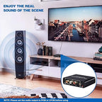 HDMI ARC Audio Extractor 192KHz Digital to Analog Audio Converter HDMI ARC Input SPDIF Optical to 3.5mm RCA Converter Optical Coaxial Stereo Adapter with 3 Mode Switch