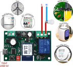 Newgoal WiFi Wireless Inching Relay Switch Momentary DIY Smart Home Remote Control DC 5-32V AC 90-250V Compatible With Alexa Echo IFTTT (Using TUYA/Smart Life APP)
