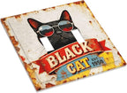 Bvtewkhz Black Cat Vintage 2 Gang Double Toggle Decorative Outlet Covers Light Switch Plate Electrical Receptacle Switchplate For Bathroom Kitchen Bedroom