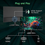 SANSUI Computer Monitor 24 inch Eye Care 1080P Display HDMI,VGA Ports with 178° Viewing Angle/Frame-Less/Tilt/VESA Compatible for Office and Home