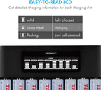 Tenergy TN480U 8-Bay LCD Display Fast Charger for NiMH/NiCD AA AAA Rechargeable Batteries with 8pcs 1000mah AAA Rechargeable Batteries