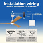 Gaizw Ceiling Fans with Lights and Remote Control, 60 Inch Ceiling Fan with Light, 2 Downrods 3 Blades Celing Light,6 Speeds Reversible Quiet DC Motor Indoor Outdoor Fan
