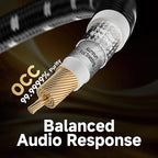 TODN 75-Ohm Coaxial Digital Audio Cable Audiophile 24K Gold-Plated RCA Male Connector SPDIF Coax Cable with OCC-Core, Dual Shielded for Subs/TVs/Apms (4.9ft /1.5m)