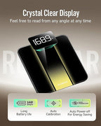 RunStar Digital Bathroom Scale for Body Weight, 400lb, with High Precision, Clear LED Backlight Display, Accurate Scale with 6mm Tempered Glass